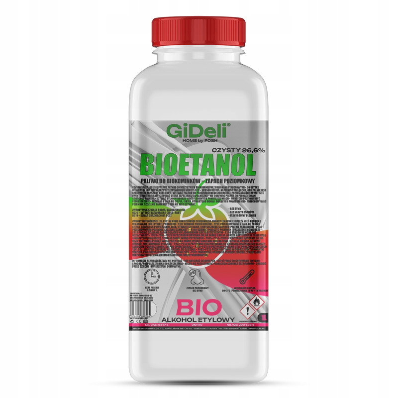 Bioetanol do kominka 1L zapach poziomki biopaliwo