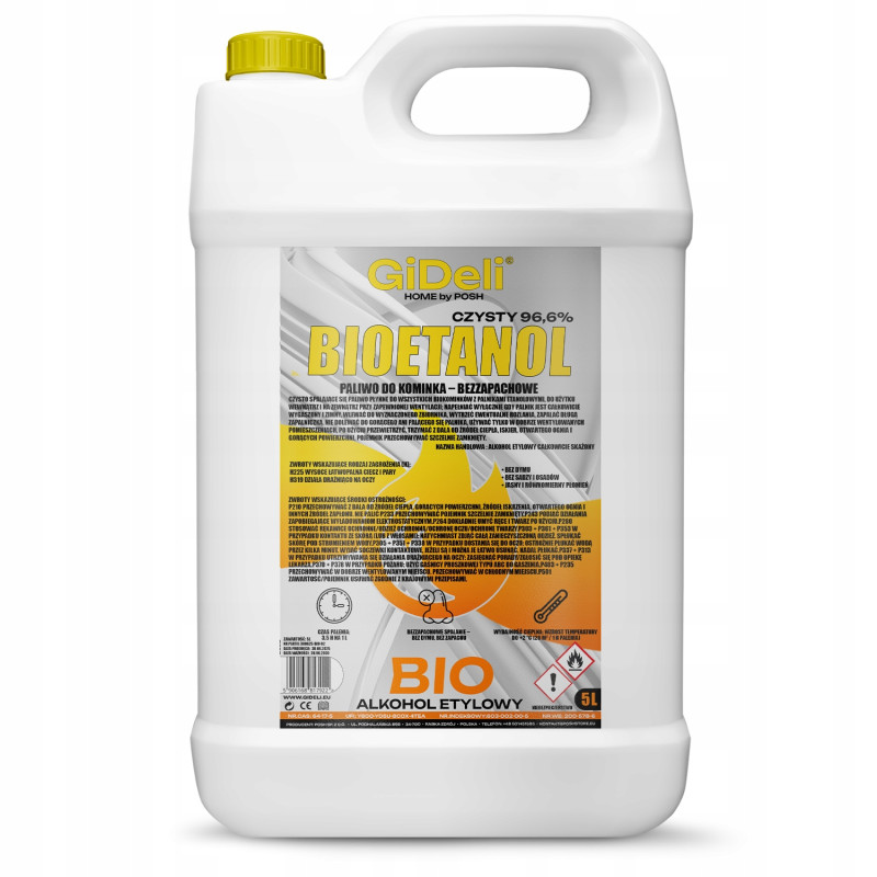 Bioetanol do kominka 5L bezzapachowe biopaliwo