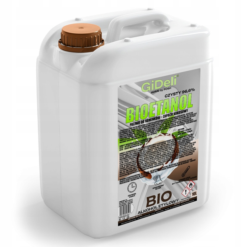 Bioetanol do kominka 10L o zapachu kokosa biopaliwo