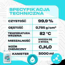 Alkohol Izopropylowy 5L GiDeli IPA Izopropanol 99,9%