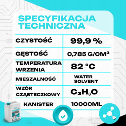 Alkohol Izopropylowy 10L GiDeli IPA Izopropanol 99,9%