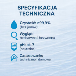 GiDeli Woda destylowana demineralizowana 5L