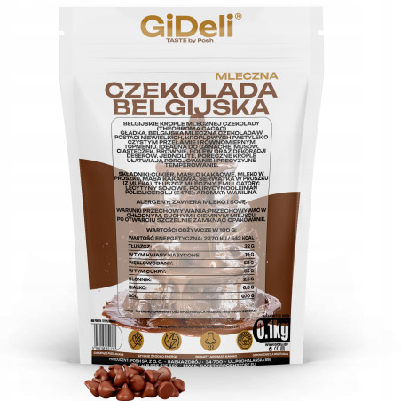 GiDeli Belgijska czekolada [1x 0.1kg] *doypack* 100g