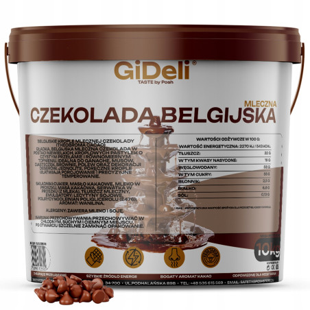GiDeli Belgijska czekolada [1x 10kg] *wiaderko* 10kg