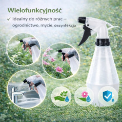 GiDeli Opryskiwacz ręczny atomizer rozpylacz 0,5L czarny