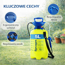GiDeli Opryskiwacz ręczny przenośny ciśnieniowy 5L