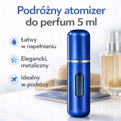 POSH Atomizer na perfumy podróżny niebieski 5ml fiolka