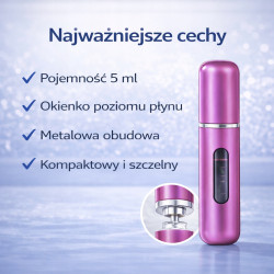 POSH Atomizer na perfumy podróżny różowy 5ml fiolka