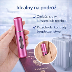 POSH Atomizer na perfumy podróżny różowy 5ml fiolka