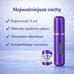 POSH Atomizer na perfumy podróżny fioletowy 5ml fiolka