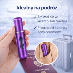 POSH Atomizer na perfumy podróżny fioletowy 5ml fiolka