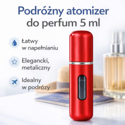 POSH Atomizer na perfumy podróżny czerwony 5ml fiolka
