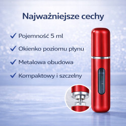 POSH Atomizer na perfumy podróżny czerwony 5ml fiolka