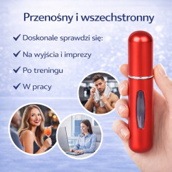 POSH Atomizer na perfumy podróżny czerwony 5ml fiolka
