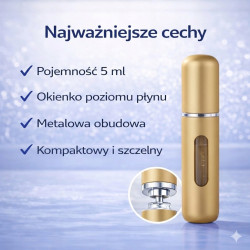 POSH Atomizer na perfumy podróżny złoty 5ml fiolka