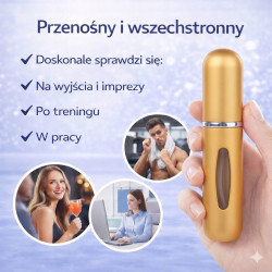 POSH Atomizer na perfumy podróżny złoty 5ml fiolka